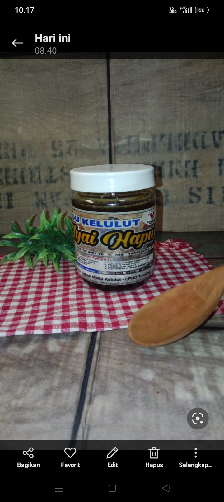 Madu Kelulut Nyai Hapu 200ml